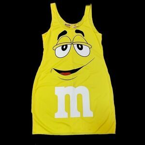 New Yellow M&M fitted Stretchy dress/costume One size fits most